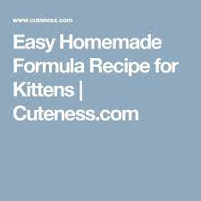 Easy Homemade Formula Recipe For Kittens Cuteness Com Formula Recipes Easy Homemade Homemade
