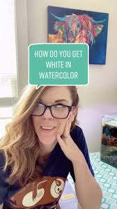 Watercolor Painting White Dog