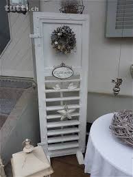 Weisser Holz Fensterladen Shabby Chic Landhausstil Deko Tutti Ch Deko Fensterladen Holz Umfunktionierte Fensterladen