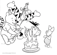 Winnie The Pooh Coloring Page 30 Happy Birthday Coloring Pages Birthday Coloring Pages Cartoon Coloring Pages