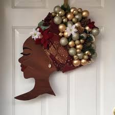 Afrocentric African American Christmas Door Decorations For Black Families Art Projec African Christmas Christmas Door Wreaths Christmas Door Decorations
