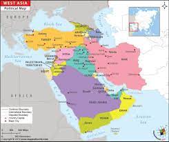 West Asia Map Map Of West Asian Countries Asia Map Map Western Asia