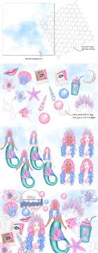 Mermaid Vibes Clipart Collection With Images Clip Art Mermaid Clipart Mermaid