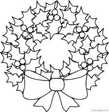 Print and color christmas pdf coloring books from primarygames. Big Poinsettia Wreath Coloring Page Coloringall