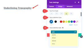 How To Apply Alternative Text Underlining Styles In Divi