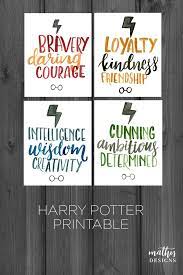 Hogwarts Houses Wall Art Printable Harry Potter Room Decor Harry Potter Classroom Harry Potter Bedroom
