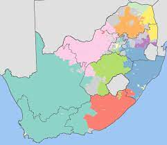 Map Of The Dominant Languages Of South Africa South Africa Map Languages Of South Africa Map