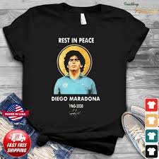 Round neck in rib, necktape. Maradona T Shirt Napoli T Shirt Rip Diego Maradona Argentina Soccer Legend T Shirt Hoodie Sweater Long Sleeve And Tank Top