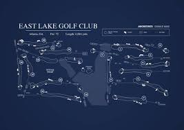 East Lake Golf Club Course Map Digital Download Etsy Golf Clubs East Lake Golf Courses