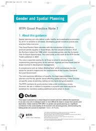 It shows a mix of programming from rtp's domestic. Gender And Spatial Planning Rtpi Good Practice Note 7 Oxfam Policy Practice