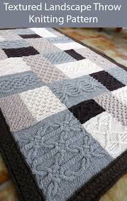 Tunisian patchwork blanket free crochet pattern. Knitting Pattern For Textured Landscape Throw Sampler Blanket Knitted Blanket Squares Blanket Knitting Patterns Knitting Patterns Free Blanket