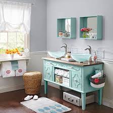This Old Cabinet Used To Function As A Dining Room Buffet But Now Works Perfectly As A Double Unique Bathroom Vanity Diy Bathroom Vanity Bathroom Vanity Decor