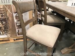 The chairs used round counter height dining tables are quite taller, similar to a bar stool. Pulaski Furniture 9 Piece Counter Height Dining Set Costco Weekender