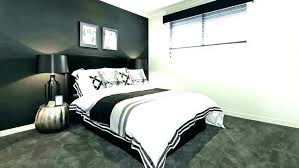 Trendy master carpeted and gray floor bedroom photo in chicago with white walls looks cold. Ideas For Bedroom Ideas Dark Carpet Images