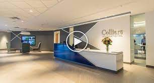 colliers collabore a la renovation d 39 espaces de travail colliers international diseno de recepcion de oficina oficinas de diseno diseno de recepcion