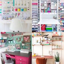 This one is technically an office, but it's the idea i want to use in my craft room. 23 Diy Craft Desk Ideas For Your Craft Room Craftsy Hacks
