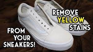 Make sure the eraser is wet enough to soak up the dirt. How To Remove Yellow Stains From Your Sneakers The Simplest And Most Effective Way Youtube