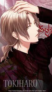 Low Ponytail Hair Style The Style Of The Bangs Fringes And The Parting Of The Hair At The Center Anime Ponytail Cute Anime Guys Anime Brown Hair