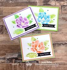 Color the embossed cardstock using both a bermuda bay and pacific point watercolor pencil. Simple Watercolor Cards You Can Make Quickly Good Morning Magnolia