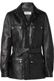 Saint Laurent Belted Leather Jacket 5 165 Saint Laurent S Leather Jacket Is Something You Ll B Leather Jacket Leather Jacket Style Leather Jackets Women