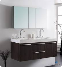opulento gray oak modern double sink