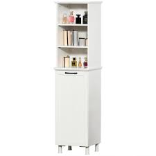 ✅ paiement en 3 fois sans frais. Meuble Colonne Rangement Salle De Bain Sur Pied Dim 40l X 34l X 154h Cm 3 Etageres Panier A Linge Panneaux Particules Blanc Colonne Et Meuble De Rangement Salle