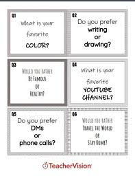 Over 20 writing prompts with over 60 cute pages. Getting To Know Your Students Lessons Icebreakers K 12 Teachervision