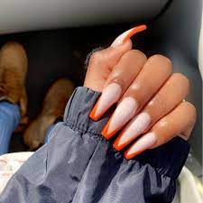 Ceidra On Instagram French Tips With A Twist Book This Look Basic Acrylic Full Set Long Length Add Des Pink Glitter Nails Nails Types Of Nails