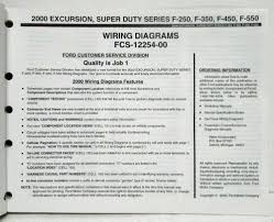 Automobile ford f23 owner's manual. 2000 Ford Excursion F 250 350 450 550 Superduty Electrical Wiring Diagram Manual