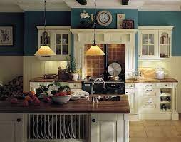 Ivory Cabinets Blue Walls Small Kitchen Decor Kitchen Decor Kitchen Design