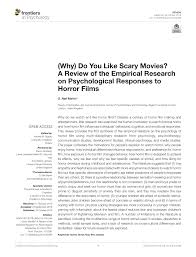 Pdf Why Do You Like Scary Movies A Review Of The Empirical Research On Psychological Responses To Horror Films