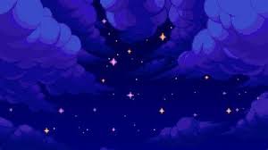 Background Aesthetic Desktop Wallpaper Iphone In 2021 Blue Anime Sky Aesthetic Night Sky Wallpaper