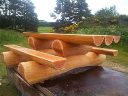 Log Picnic Table Backyard Furniture Picnic Table Log Furniture