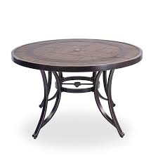 Browse more styles than ever before. Casainc Patio Table Round Outdoor Dining Table 48 In W X 48 In L With Umbrella Hole In The Patio Tables Department At Lowes Com