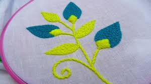 These machines are commonly used while hemming or doing. Hand Embroidery Leaf Embroidery Chain Stitch