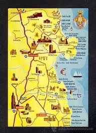 Postal De La Costa Brava Girona Mapa Guia Fotos Meli Mapas De Carreteras Mapas Costa