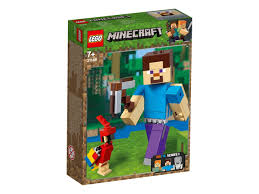 Minecraft blöcke minecraft kuchen minecraft geburtstag schuhkarton basteln mit papier ausmalen bastelei bastelarbeiten steve. Lego Minecraft 21148 Minecraft Bigfig Steve Mit Papagei