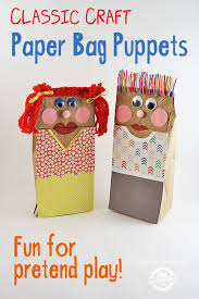 Classic Craft Making Paper Bag Puppets Paper Bag Puppets Paper Bag Crafts Puppets For Kids