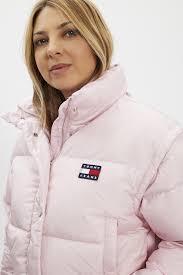 Doudoune Rose Veste Doudoune Et Jean Femme TOMMY JEANS Manteaux Et Blousons  Doudoune Rose Clair Femme