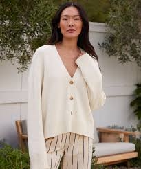 Jenni Kayne Women's Cashmere Colette Cardigan Sweater Size Large