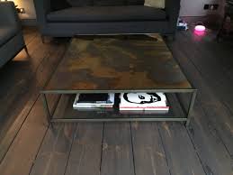 Table tops, cabinets and shelf glass. Coffee Table Antiqued Byzantine Saligo Design Project