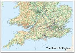 Stadtplan, straßenkarte und touristenkarte england,. Landkarte Von Sud England South Of England Enthalt Gross Kleinstadte Und Strassen Grossraum London Und