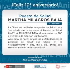 Puesto De Salud Martha Milagros Baja
