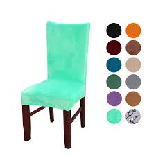 It takes a bit of fussing, but no sewing, and the results are elegant. Wine Red Velvet Spandex Stretch Dining Room Chair Cover Dimeng Removable Chair Slipcovers Set Of 1pc