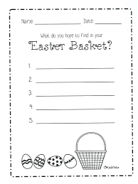 There is a selection of three different writing activities that focus on the. Easter Basket Writing Activity Some Divine Intervention