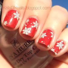 nail strips red snowflakes