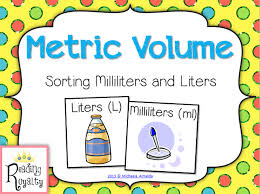 Metric Volume Sort The Object Of This Activity Is For Students To Sort Cards Into The Categories They Would Measur Teaching Volume Math Workshop 3rd Grade Math