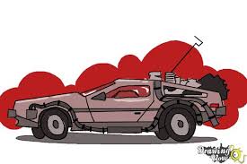 On the other side, draw a longer, more rounded curved line from the corresponding. How To Draw The Delorean Time Machine From Back To The Future Drawingnow