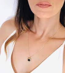 Wire Wrapped Onyx Pendant Necklace Gold And Black Pendant Etsy Black Pendant Necklace Gemstone Necklace Pendant Gold Pendant Necklace