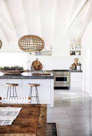 Reflecting the trend and modern design for poured concrete, urbus looks beautiful when coupled with a contrasting grout effect strip. 23 White Kitchens Without Wood Floors Down Leah S Lane